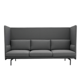Outline Three Seater Acoustic Privacy Lounge High Back Sofa Booth - Gavisco Office Furniture